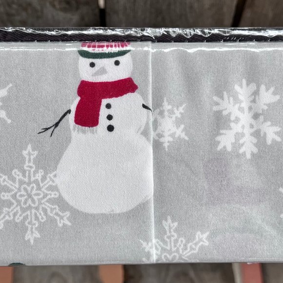 6-pc London Fog FULL SIZE Sheet Set - SNOWMAN SNOWFLAKES - 2 EXTRA PILLOWCASES - Picture 3 of 4